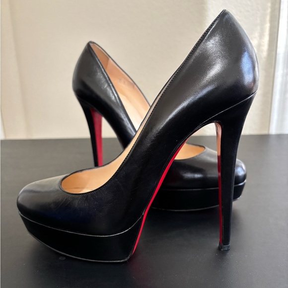 👠 Christian Louboutin Black Leather Platform Pumps main image 11